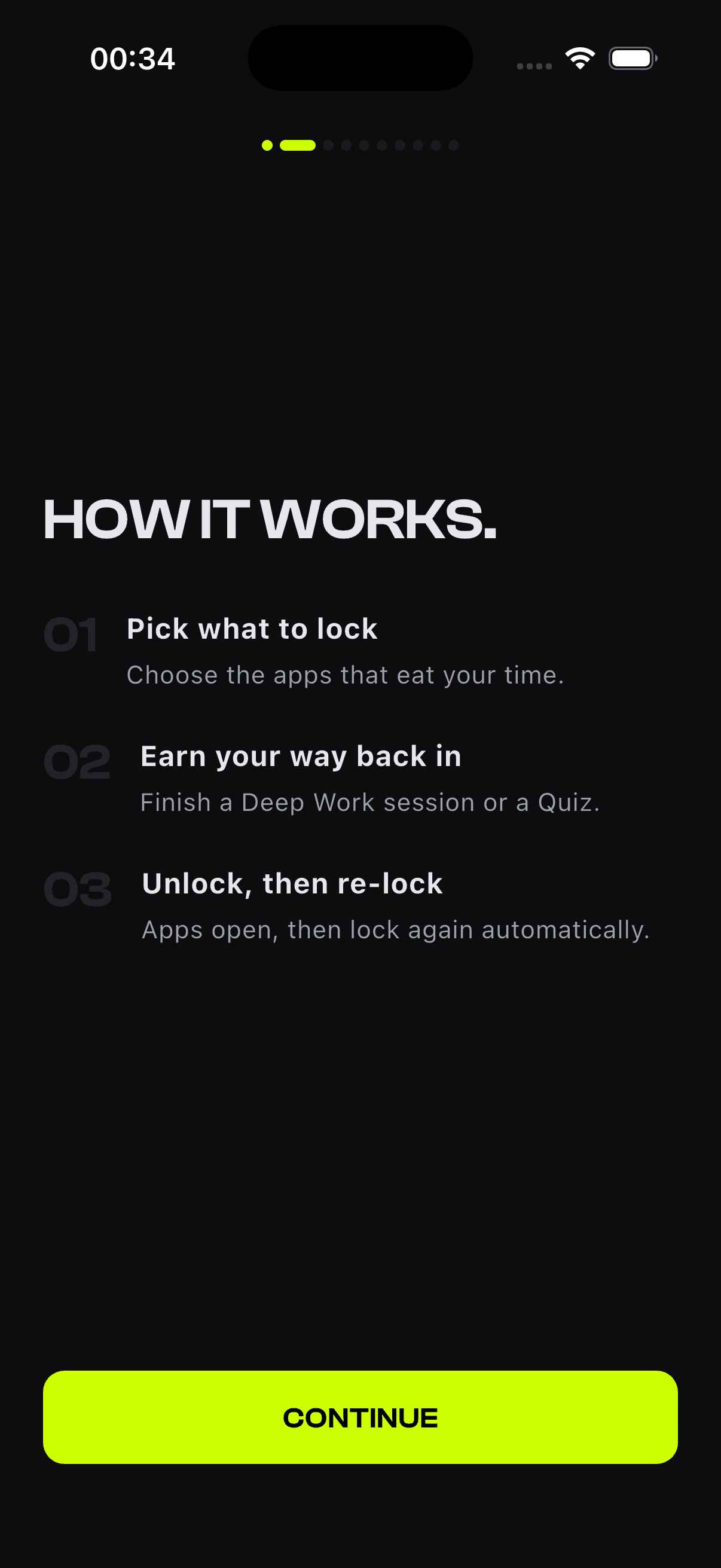 Studlok's how it works screen
